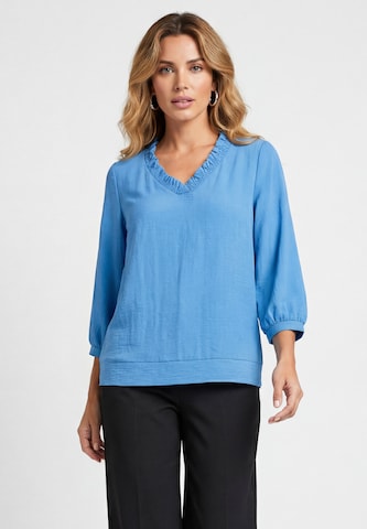 usha BLACK LABEL Blouse in Blauw: voorkant