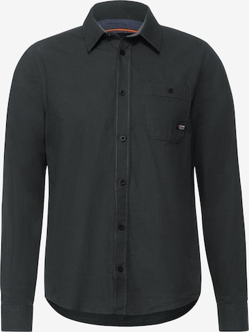 Street One MEN Regular fit Button Up Shirt in Grey: front