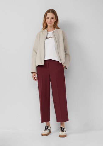 Wide Leg Pantalon à plis s.Oliver en rouge