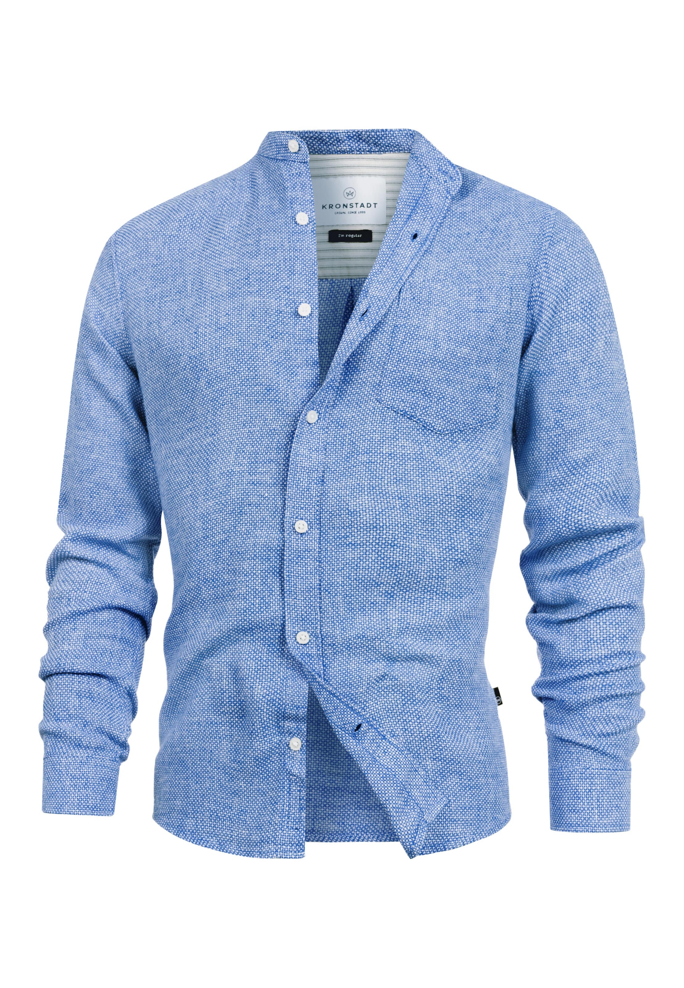 Kronstadt Comfort fit Zakelijk overhemd 'KSGallagher' in Blauw: voorkant