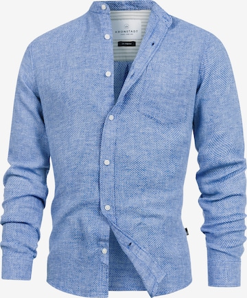 Kronstadt Regular fit Zakelijk overhemd 'KSGallagher' in Blauw: voorkant