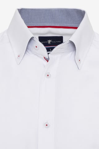 DENIM CULTURE Regular fit Button Up Shirt 'MARCUS' in White