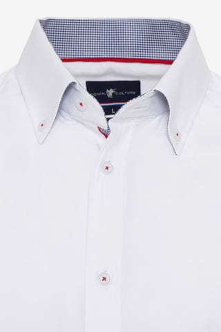 DENIM CULTURE - Ajuste regular Camisa 'MARCUS' en blanco