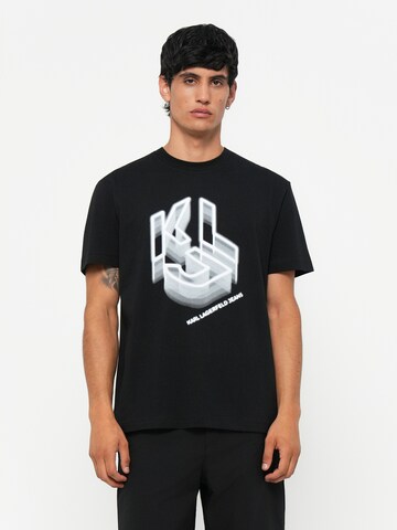 KARL LAGERFELD JEANSMajica - crna boja: prednji dio