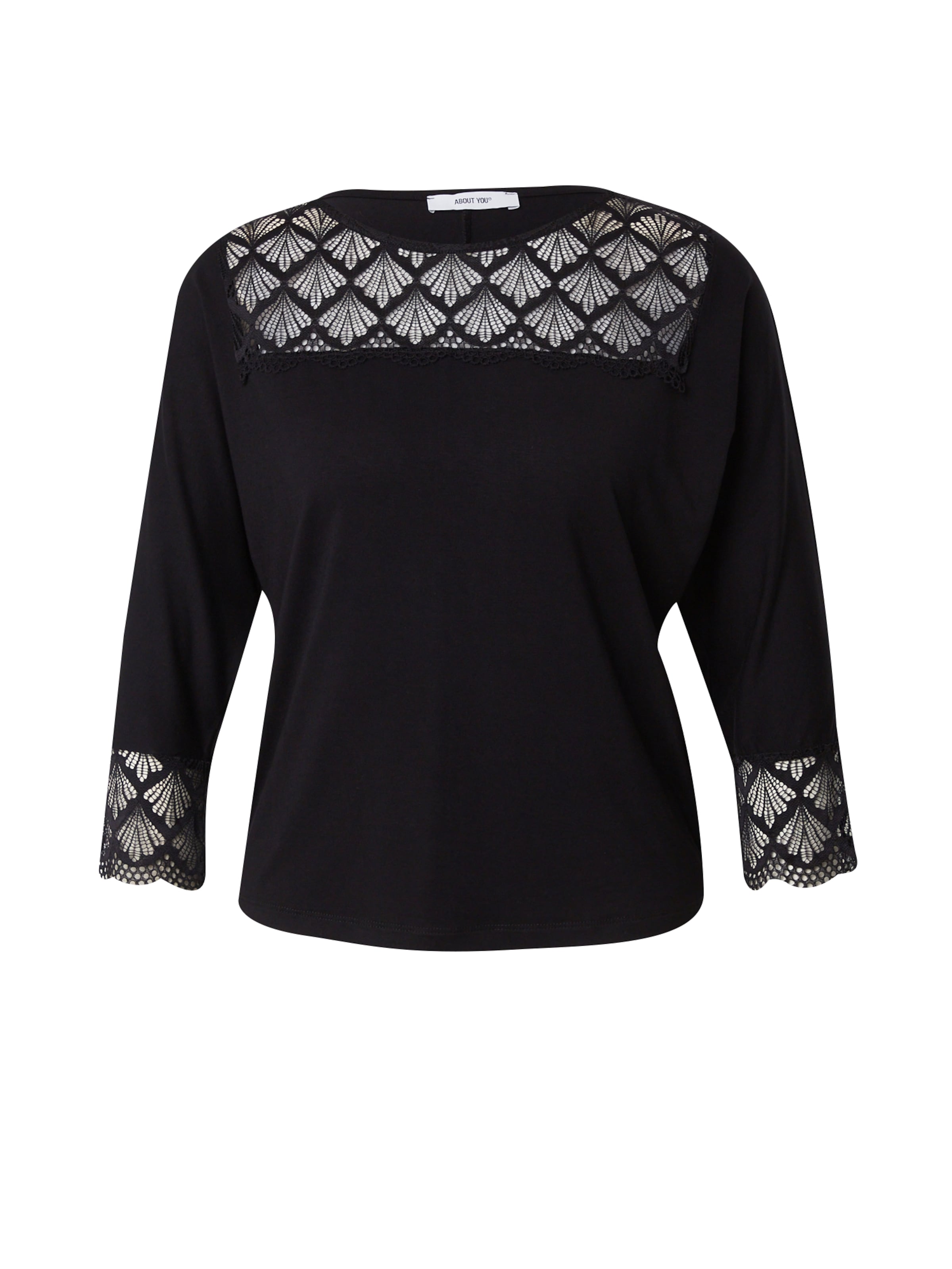 melns ABOUT YOU T-Krekls 'Luna': no priekšpuses