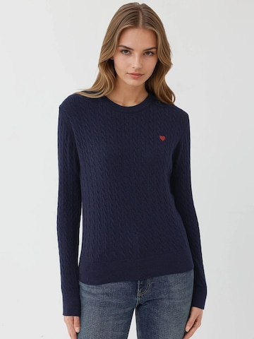 Hiccup Pullover in Blau: Vorderseite