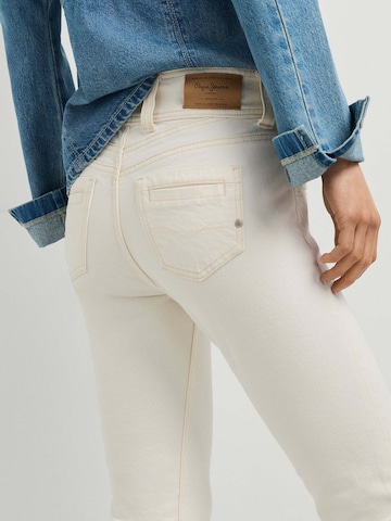 Coupe slim Jean 'Gen' Pepe Jeans en blanc