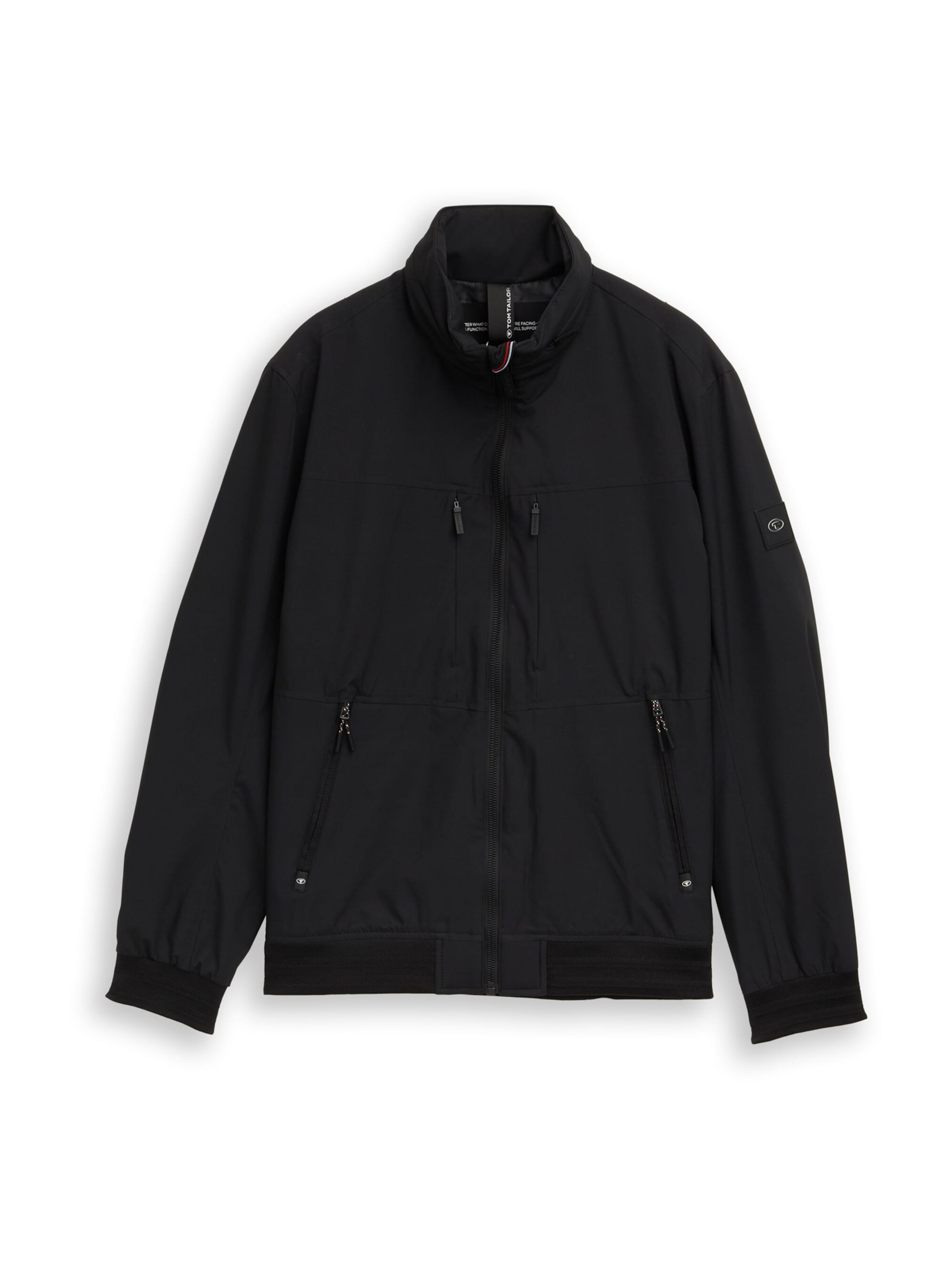 TOM TAILOR Between-Season Jacket in Black: front