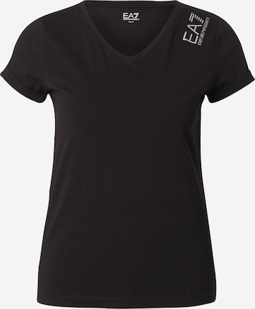 T-shirt EA7 Emporio Armani en noir : devant