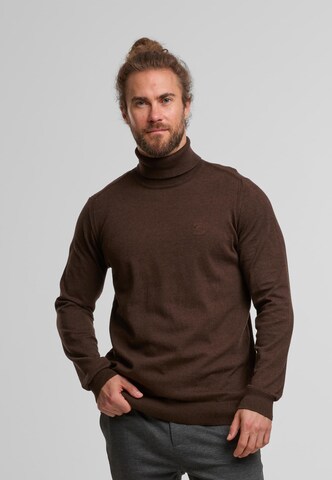 INDICODE JEANS Pullover 'Van Paul' in Braun