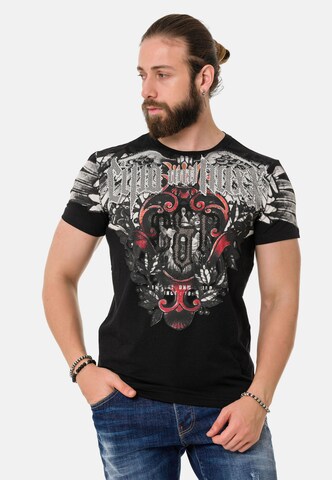 CIPO & BAXX Shirt in Zwart: voorkant