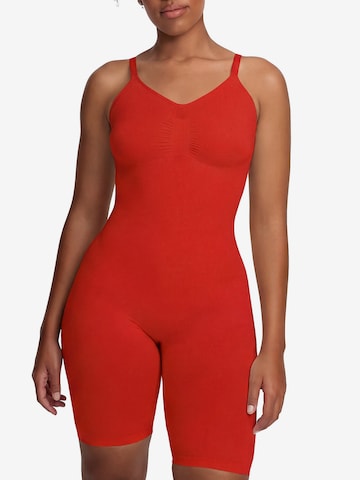 cfab (formerly creamy fabrics) Shapingbody 'Bodysuit Sculpting Shapewear mit Shorts' i röd: framsida