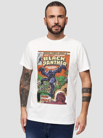 Recovered Shirt 'Marvel Black Panther' in Wit: voorkant