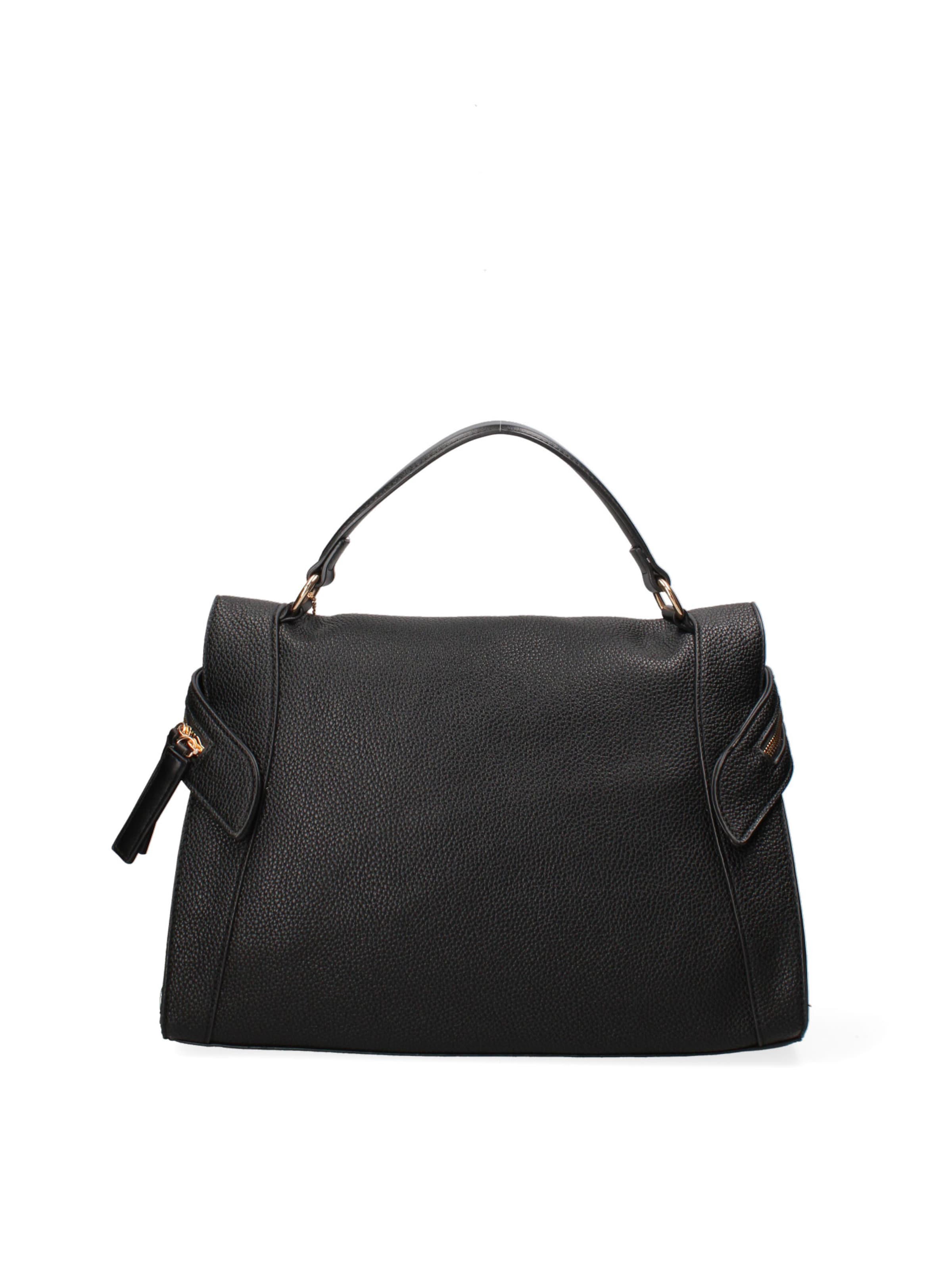 Borsa a mano 'Borsa a Mano Donna Ecopelle - Zip e Tracolla Rimovibile' di Diana&Co. in nero