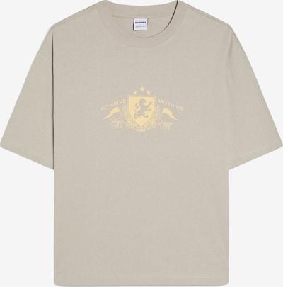 Bershka Paita 'HERALDIC' värissä vaaleankeltainen / taupe, Tuotenäkymä