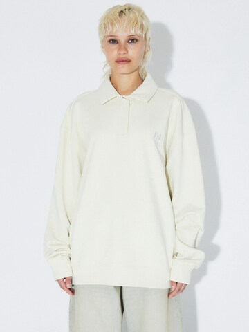 Dr. Denim Sweatshirt 'Brady Collar' in Beige