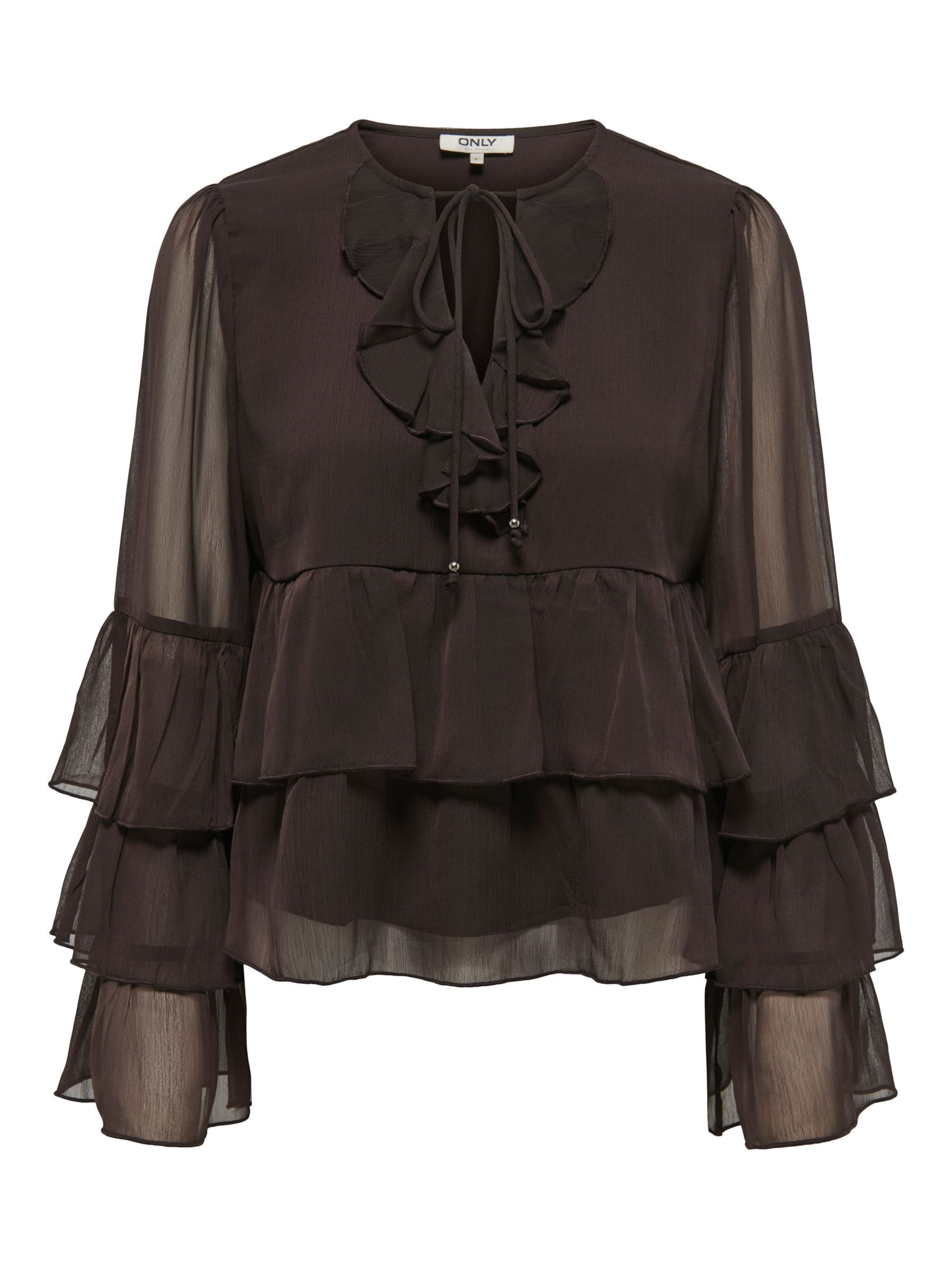 ONLY Bluse 'NOVARA' in Braun: Vorderseite