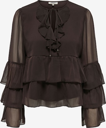 ONLY Bluse 'NOVARA' in Braun: Vorderseite