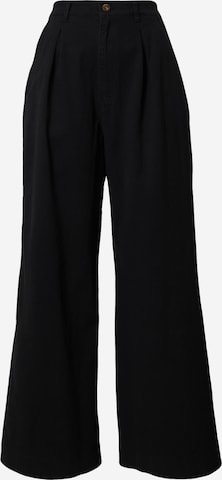NLY by Nelly Wide leg Pleat-front trousers in Black: front