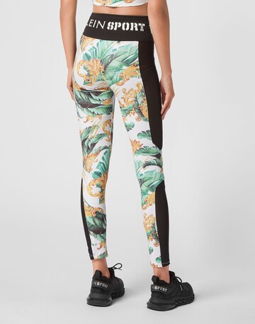 Plein Sport - Skinny Pantalón deportivo en blanco