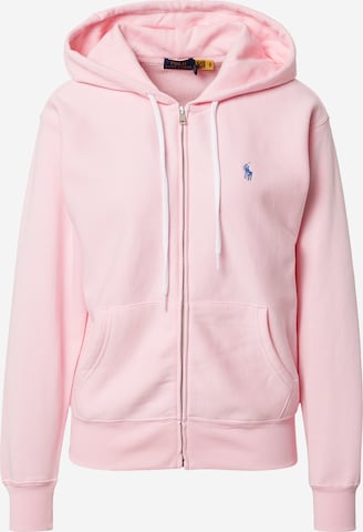Polo Ralph Lauren Zip-Up Hoodie in Pink: front
