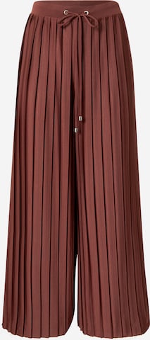 ABOUT YOU Wide leg Pants 'Caren' in Brown: front