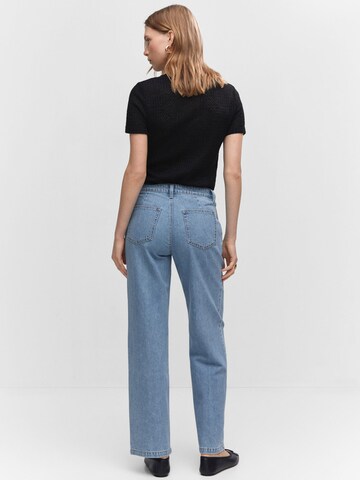 MANGO Regular Pleated Jeans 'ARLETITA' in Blue