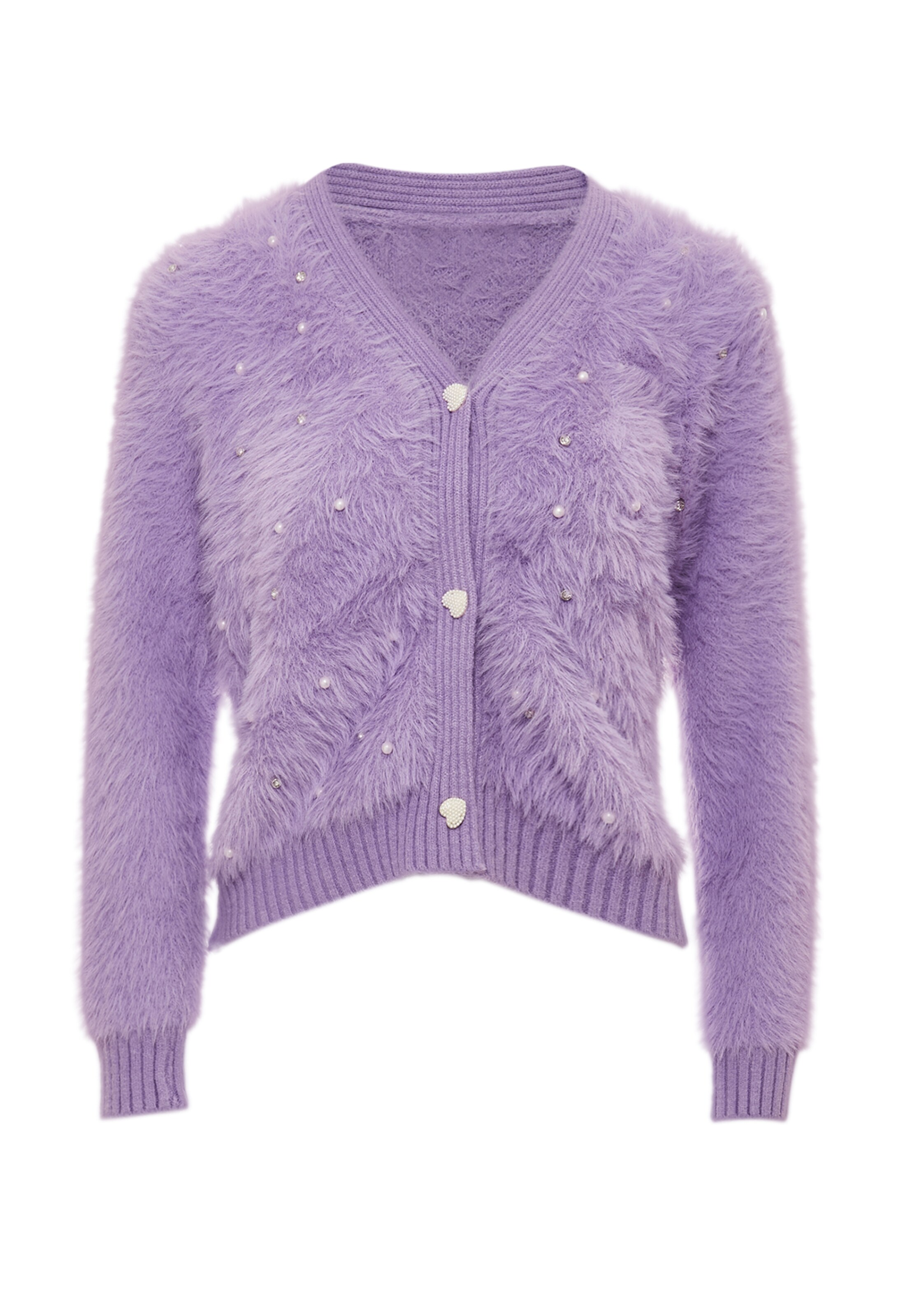 swirly Kardigán - lila: elől