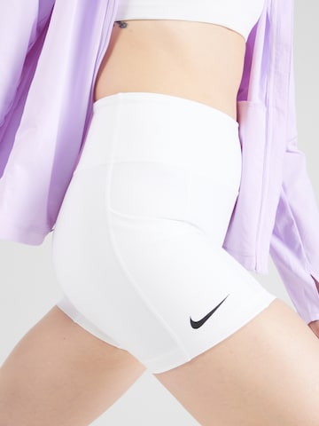 NIKE Slim fit Sports trousers in White