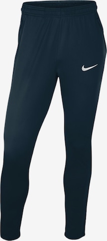 NIKE Slim fit Workout Pants in Blue: front