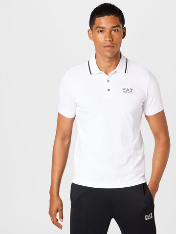 EA7 Emporio Armani Poloshirt in Weiß: predná strana