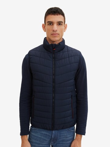 TOM TAILOR Bodywarmer in Blauw: voorkant