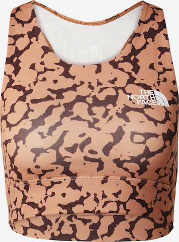 THE NORTH FACE - Soutien Bustier Soutien de desporto 'FLEX' em bege: frente