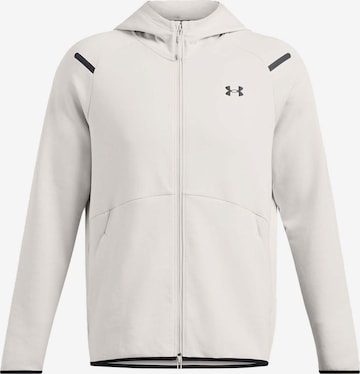 Veste de survêtement 'Unstoppable Flc' UNDER ARMOUR en blanc : devant
