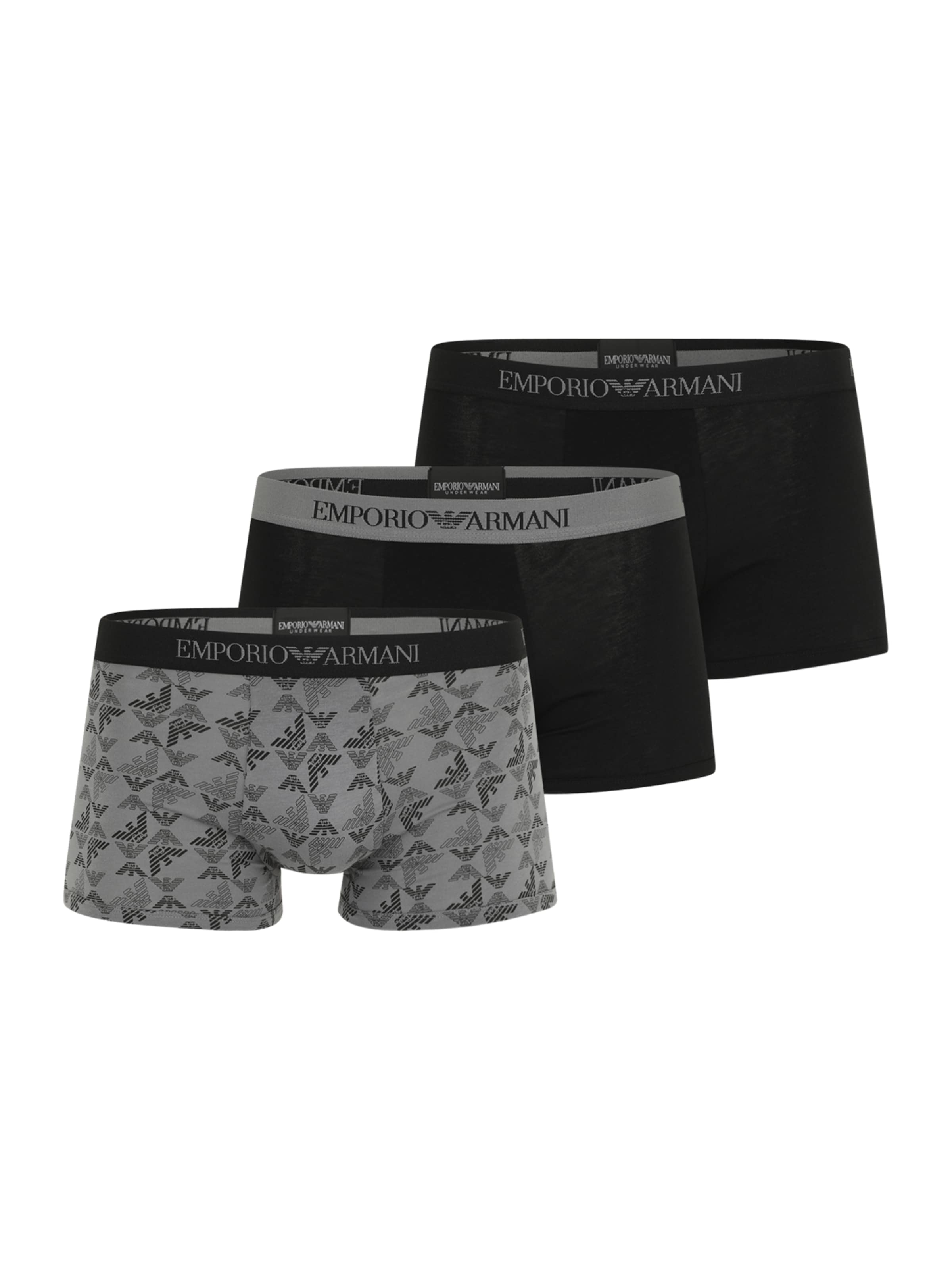 Emporio Armani Boxershorts in de kleur Grijs / Zwart, Productweergave