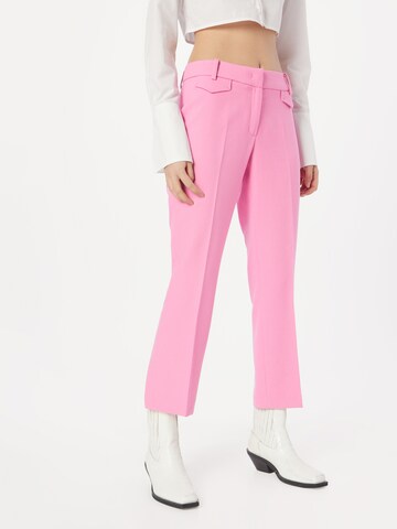 MORE & MORE Bootcut Παντελόνι με τσάκιση σε ροζ: μπροστά
