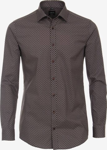 VENTI Regular fit Business Shirt in Brown: front