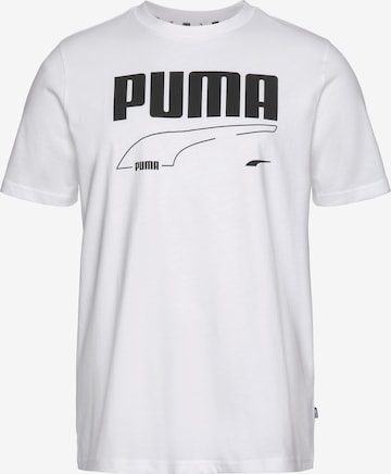 T-Shirt fonctionnel 'Rebel' PUMA en blanc : devant