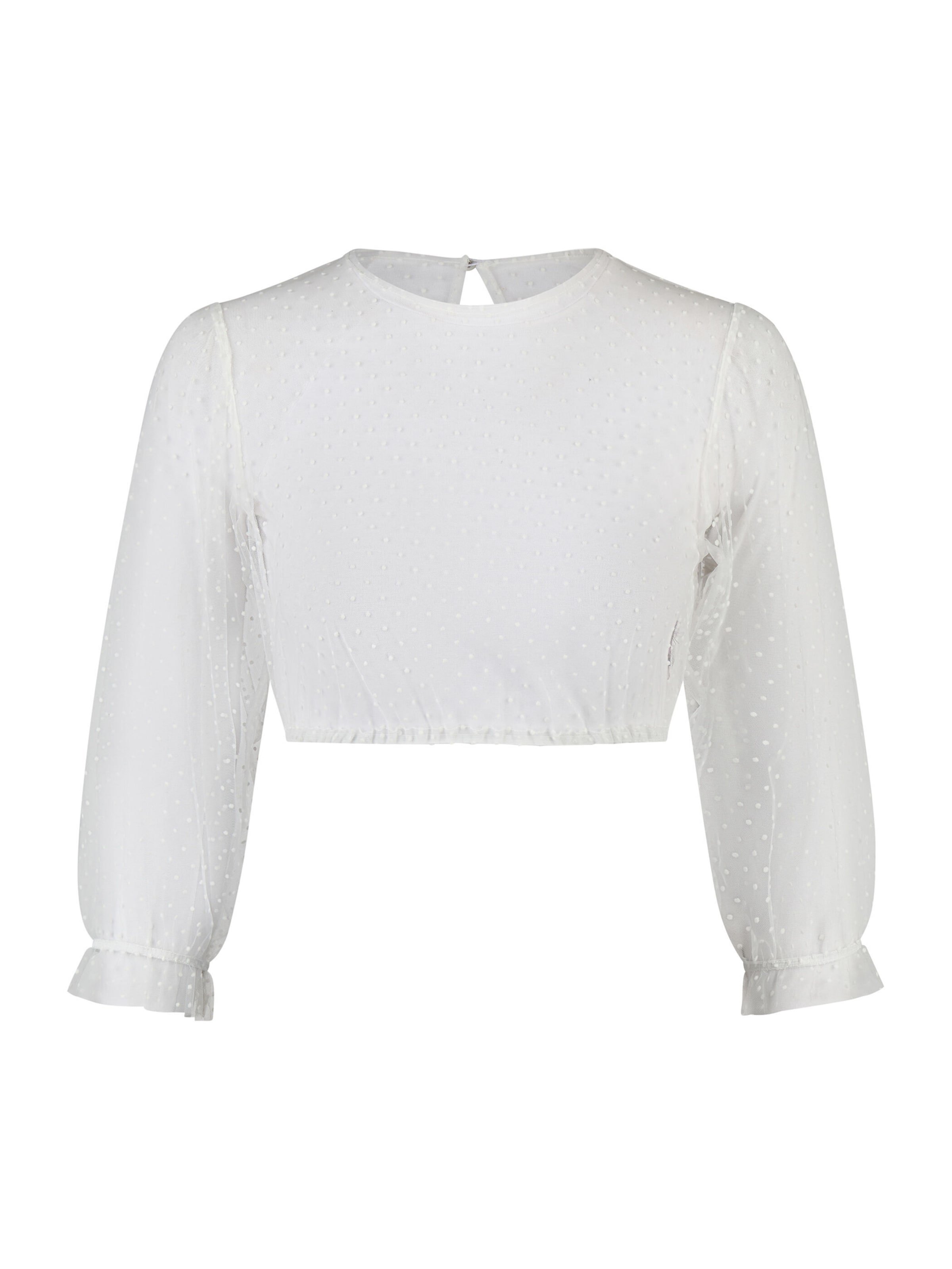 Blouse folklorique 'Kaktus' SPIETH & WENSKY en blanc : devant