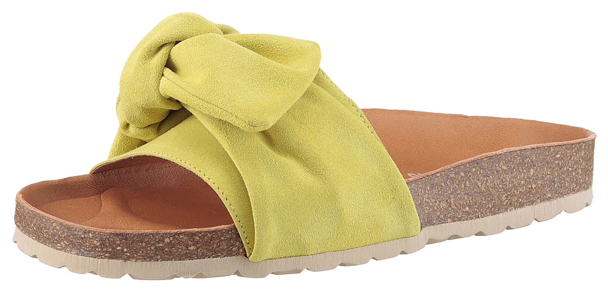 VERBENAS Pantolette 'Roxy' in Gelb: Vorderseite