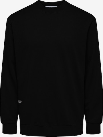 melns SELECTED HOMME Sportisks džemperis: no priekšpuses