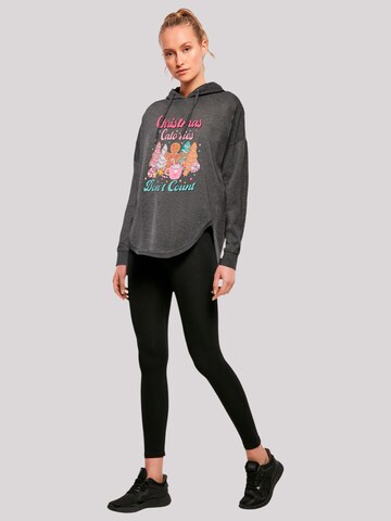 F4NT4STIC Sweatshirt 'Christmas Calories Dont Count' in Grey