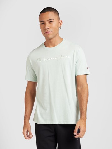 T-Shirt Champion Authentic Athletic Apparel en vert : devant