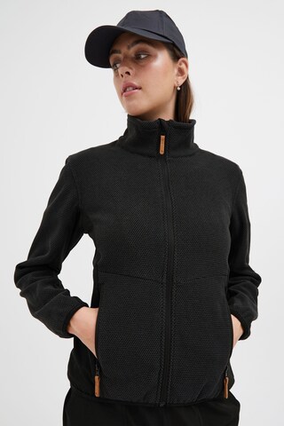 North Bend Fleece Jacket 'Helga' in Black: front