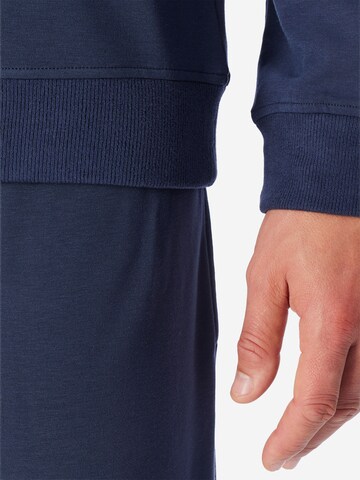 SCHIESSER Pyjama lang ' Selected Premium Warming ' in Blauw