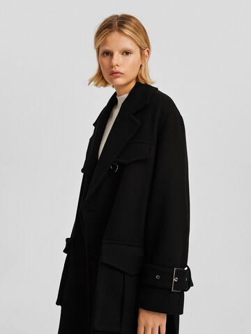 Bershka Between-seasons coat in Black