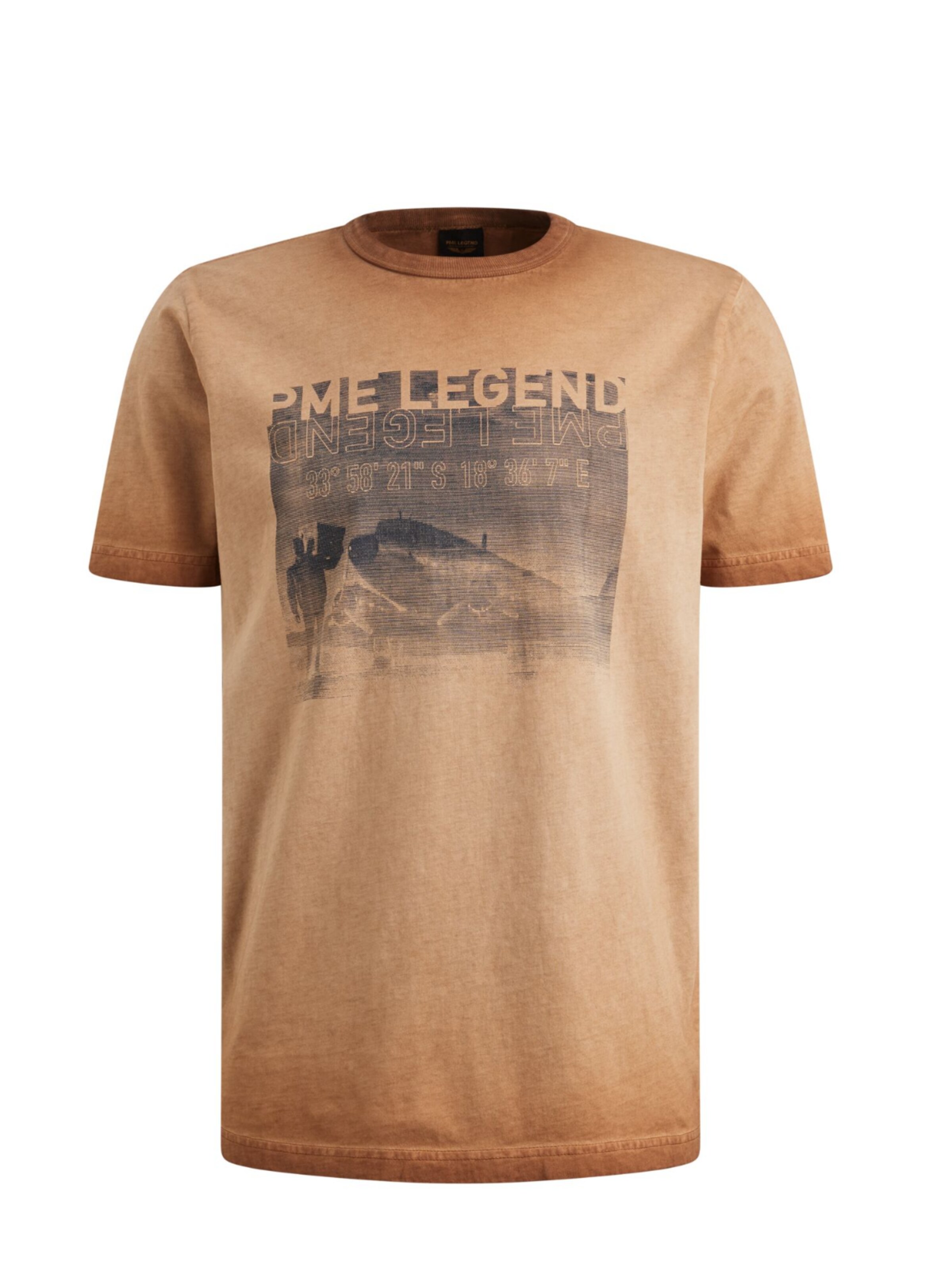 T-shirt 'PME Legend - Heren t-shirt' Pme-Legend en marron : devant