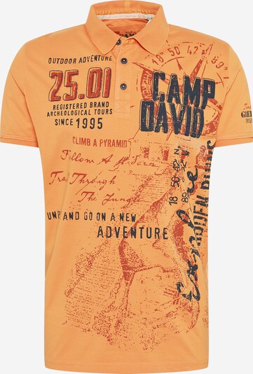 CAMP DAVID T-Krekls tumši zils / aprikožu / tumši oranžs, Preces skats