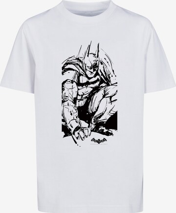 F4NT4STIC Shirt 'DC Comics Batman Arkham Knight Sketch' in Wit: voorkant