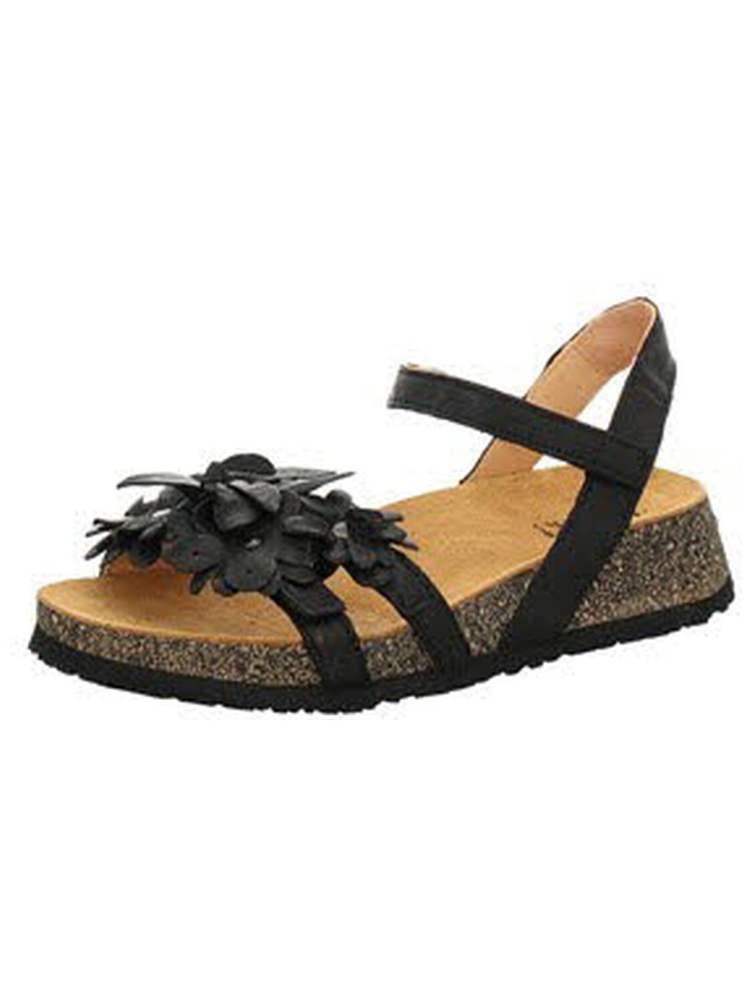 Think Sandals 'Sandalette Damen 3-000551 0000 Echtleder in schwarz' in Black: front